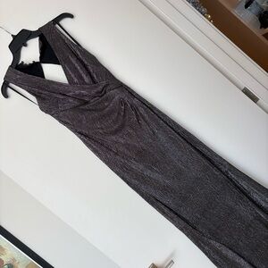 Lauren by Ralph Lauren Black Shimmer Evening Gown - New